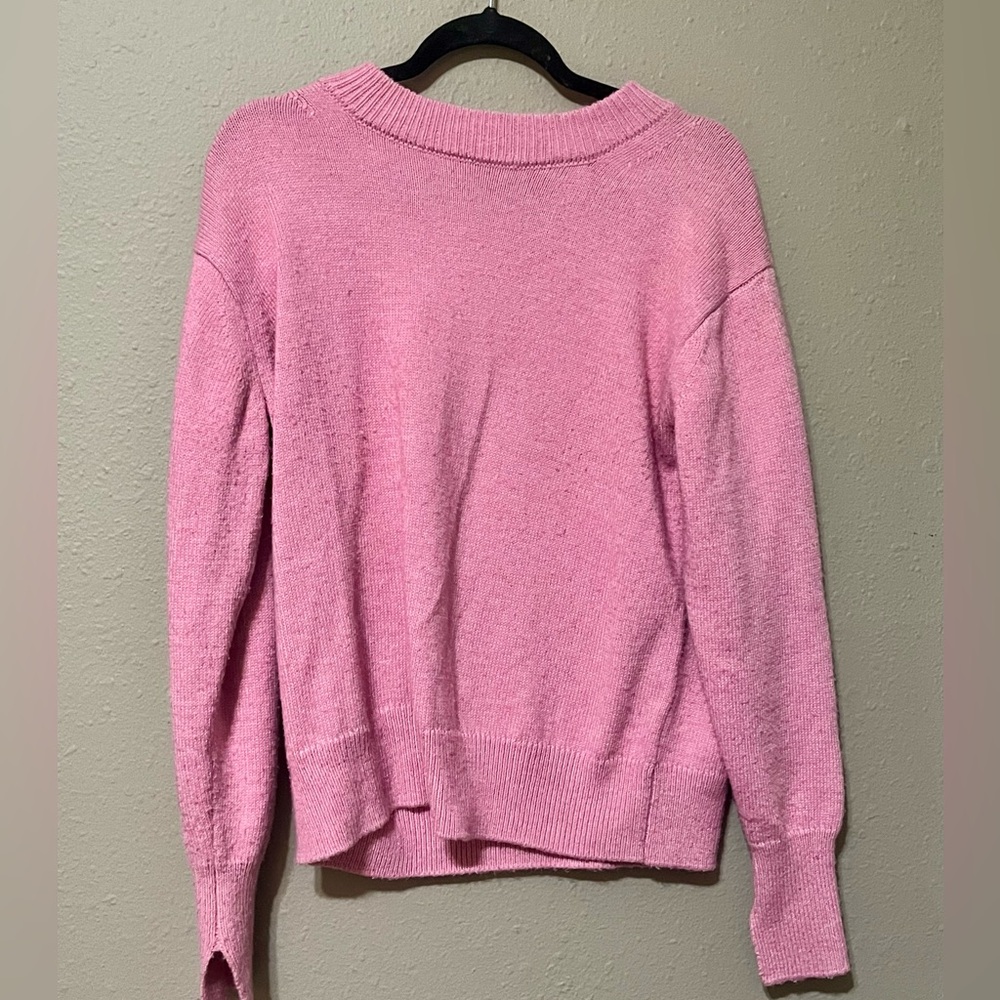 H&M fuzzy pink sweater